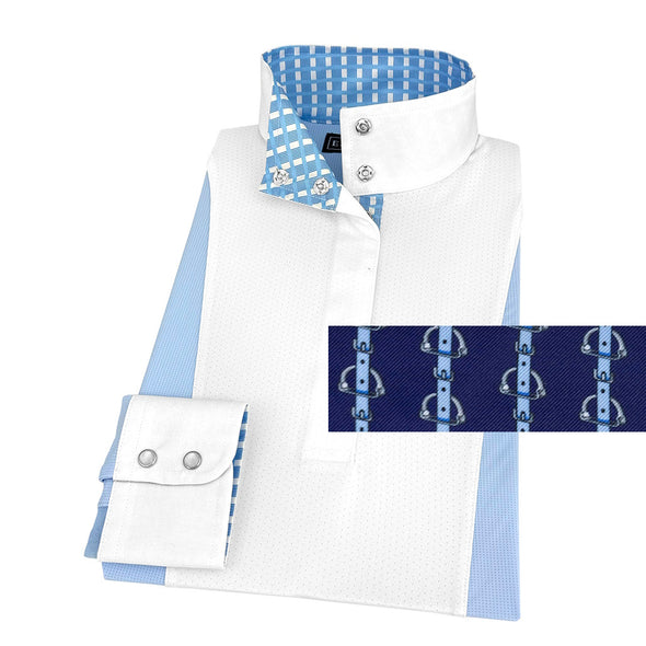 Essex Classics Ladies Luna II Light Blue Performance Long Sleeve Show Shirt
