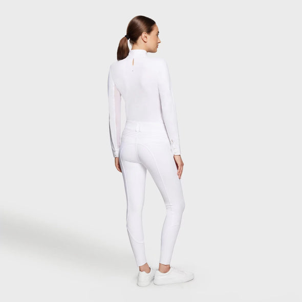 Samshield Clara Knee Patch Breech - White - Equestrian Chic Boutique