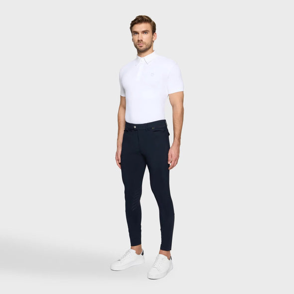 Samshield Men's Marceau Knee Patch Breeches - Navy - Equestrian Chic Boutique