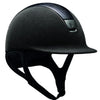 Samshield PREMIUM Helmet LEATHER TOP - Grey Top Leather Chrome Black - Equestrian Chic Boutique 