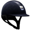 Samshield PREMIUM Helmet LEATHER TOP - Navy Blue Top Leather Chrome Blue - Equestrian Chic Boutique 