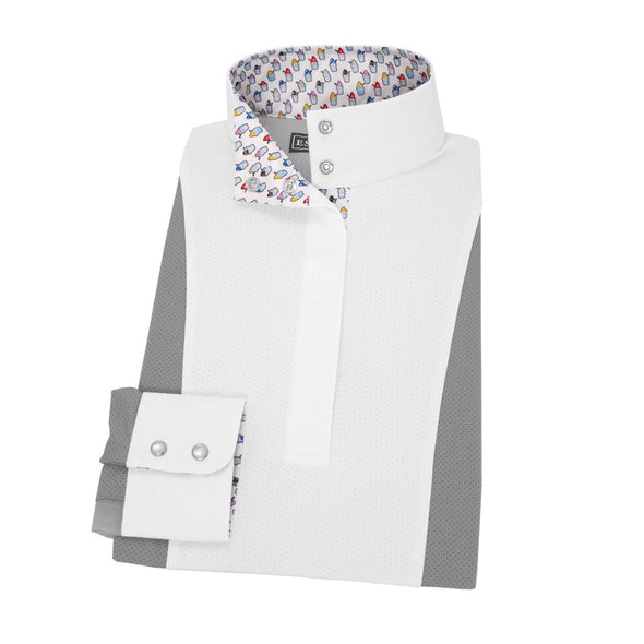 Essex Classics Ladies Luna Hunter Performance Snow Cone Gray Show Shirt