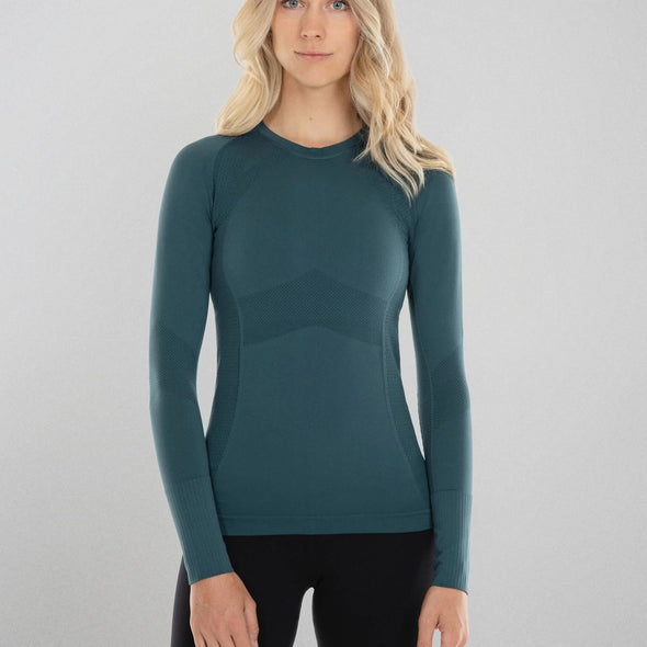 Anique Signature Long Sleeve Crew - Peppermint - Equestrian Chic Boutique