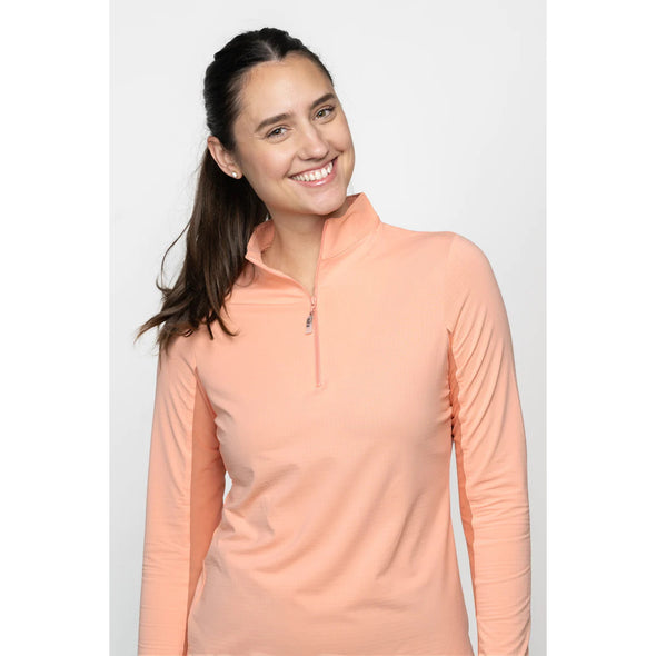 Equi In Style Solid Cool Shirt - Peach - Equestrian Chic Boutique
