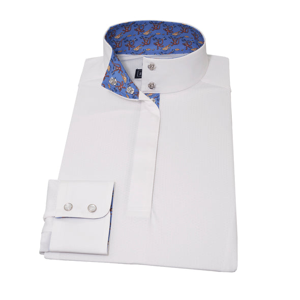 Essex Classics Monkeys & Alligators Straight Collar Show Shirt - Equestrian Chic Boutique