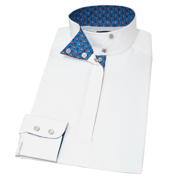 Essex Classics Wise Owl Ladies Wrap Collar Show Shirt - Equestrian Chic Boutique
