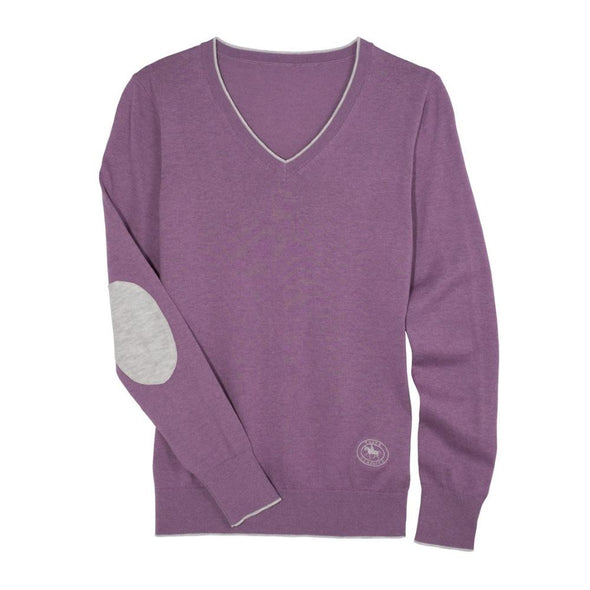 Essex Classics Trey V-Neck Sweater - Lilac - Equestrian Chic Boutique