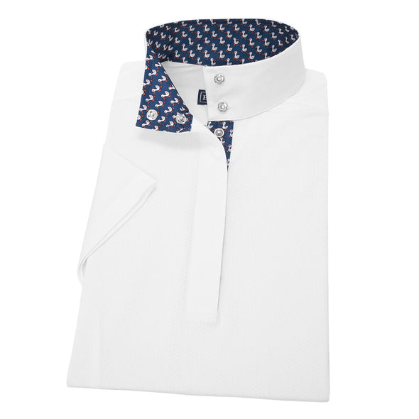 Essex Classics Ladies Duckies Straight Collar Short Sleeve Show Shirt - Equestrian Chic Boutique