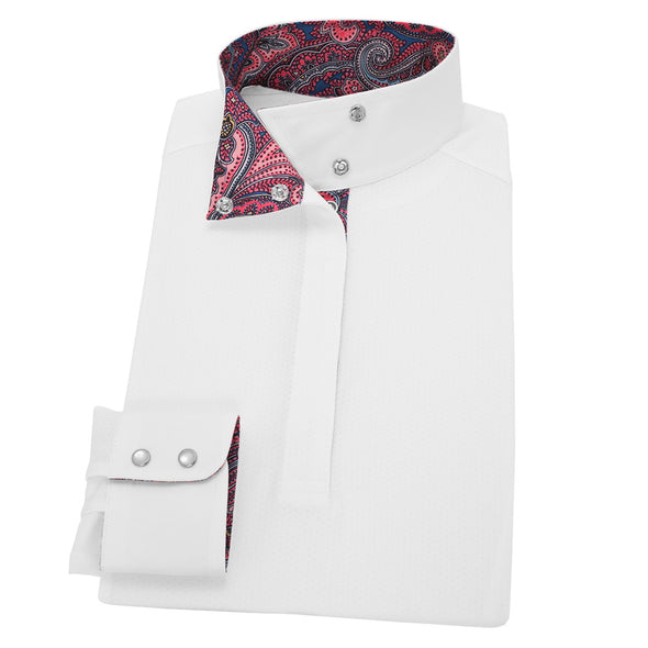 Essex Classics Ladies Paisley Talent Yarn Wrap Collar Show Shirt