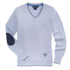 Essex Classics Trey V-Neck Sweater - Powder Blue - Equestrian Chic Boutique