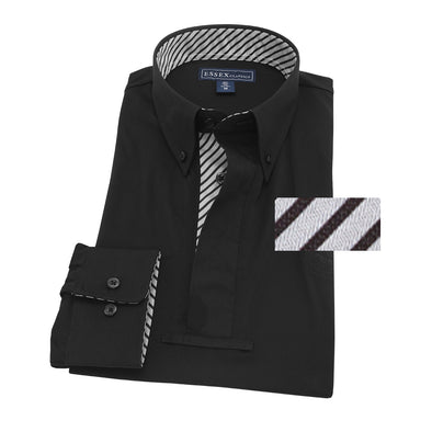 Essex Classics Men’s Pencil Stripe “Dusk” Black Jumper Performance Show Shirt - Equestrian Chic Boutique