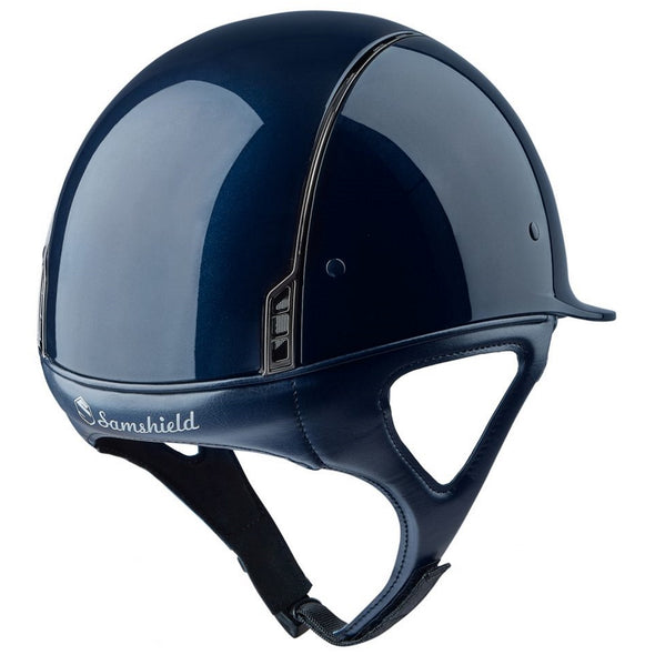 Samshield SHADOW GLOSSY Helmet - Blue - Equestrian Chic Boutique