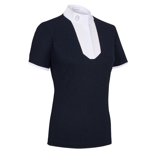 Samshield Apolline Full Stripe Ladies Show Shirt - Navy - Equestrian Chic Boutique