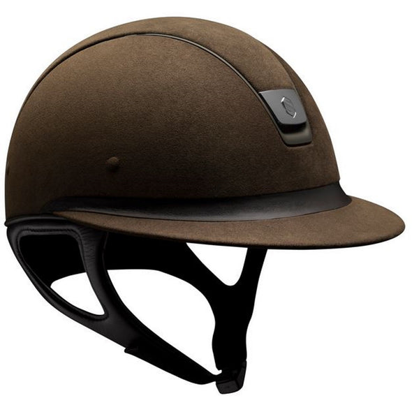 Samshield Miss Shield PREMIUM Helmet ALCANTARA TOP - Brown - Equestrian Chic Boutique