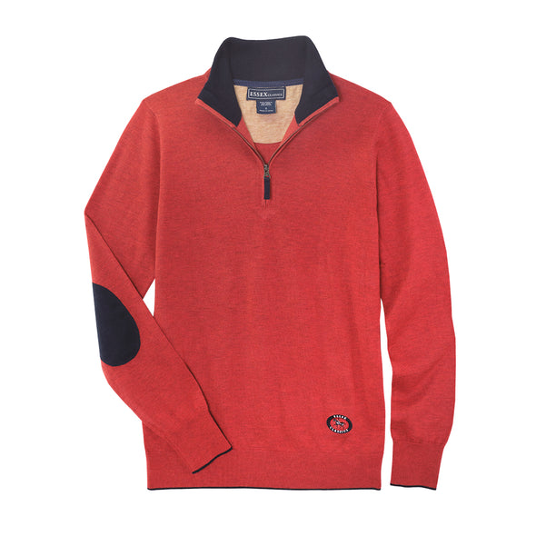 Essex Classics Trey Quarter Zip Sweater - Burnt Orange - Equestrian Chic Boutique