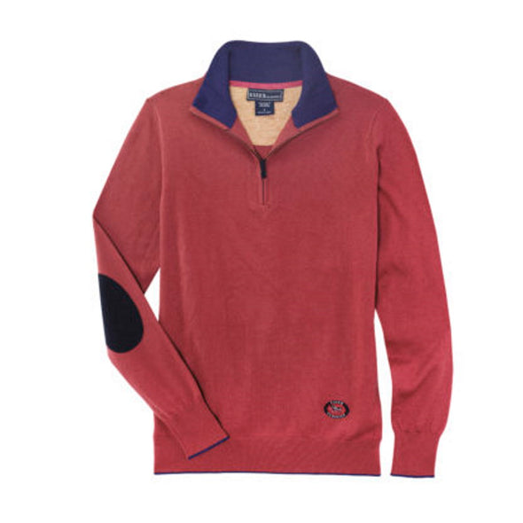 Essex Classics Trey Quarter Zip Sweater - Dark Red - Equestrian Chic Boutique